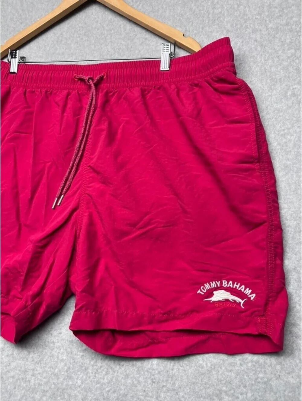 Tommy Bahama Relax Swim Trunks Mens XXL Pink Red Mesh Lined Beachwear Board Shor
